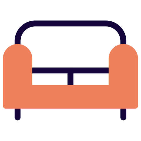 Premium couch for the hotel sitting area loungeのイラスト素材