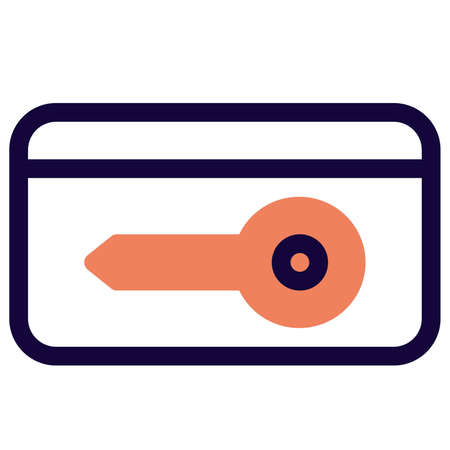 Key card authentication for the hotel roomのイラスト素材