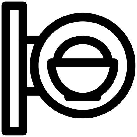 Rice bowl on a signboard advertisement layoutのイラスト素材