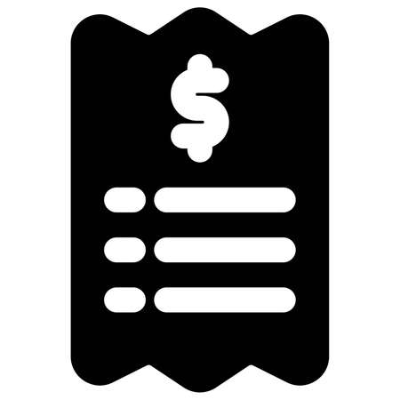 Billing of a restaurant expenses paid in cashのイラスト素材