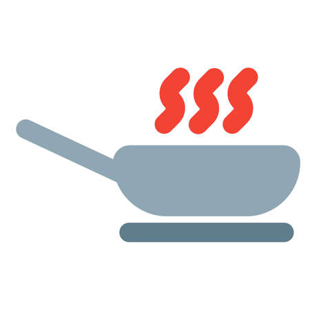 Frying pan with for saute the cooking itemsのイラスト素材