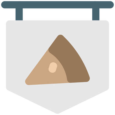 Pizza for reasonable rate available in market layoutのイラスト素材