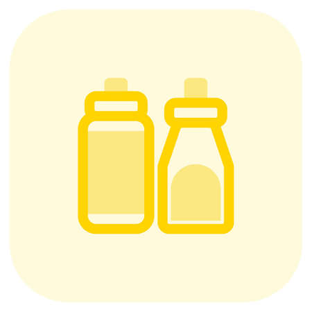 Mix sauces for mustard and other in a bottleのイラスト素材