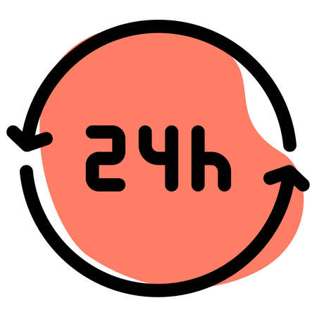 24 hours of services from the restaurant during the lockdown periodのイラスト素材