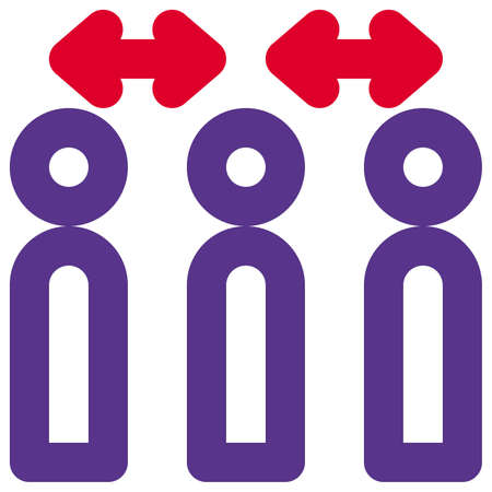 Social distancing maintained during food service lineのイラスト素材
