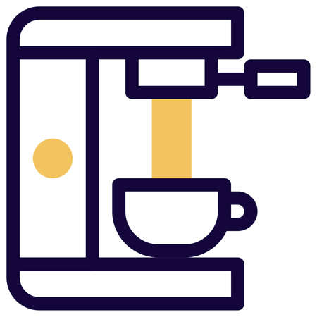 Coffee making machine with a formulate with ingredientsのイラスト素材