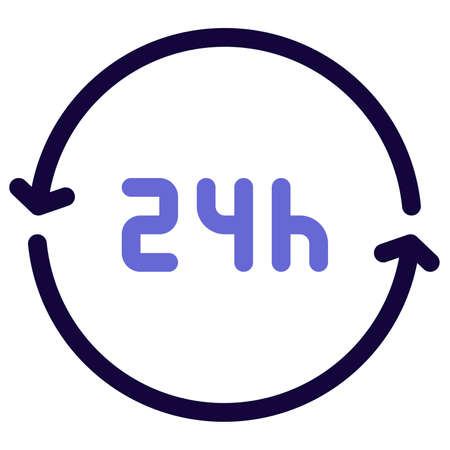 24 hours of services from the restaurant during the lockdown periodのイラスト素材