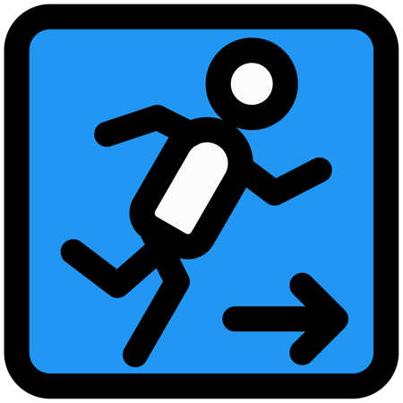 Exit to rescue from a natural calamity of fireのイラスト素材