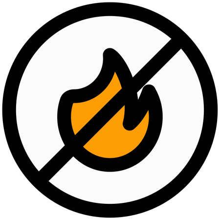 No fire or sparked warning for the fire catching prone areaのイラスト素材