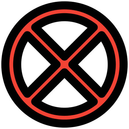 Prohibition or no entry point for traffic rulesのイラスト素材