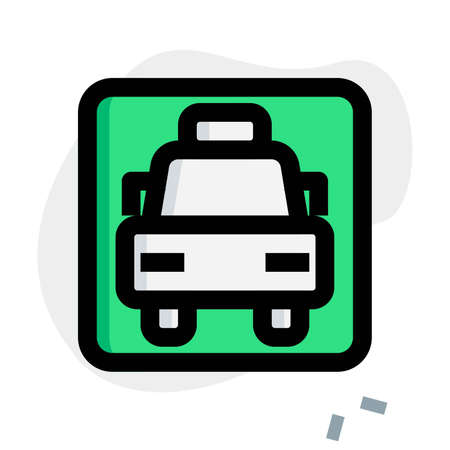 Rental taxi sign for the tourist and general publicのイラスト素材