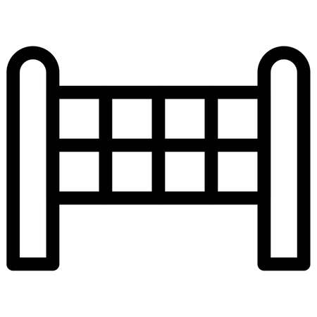Net for multiple sports for volleyball and badmintonのイラスト素材