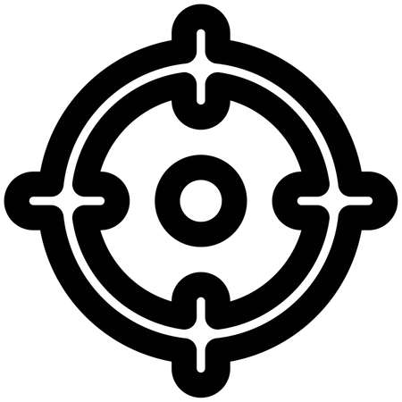 Target crosshair mark indication for aiming and shooting sportsのイラスト素材