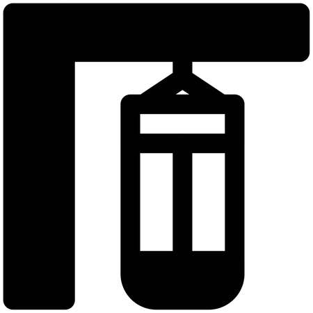 Large punching bag for the boxing practiceのイラスト素材