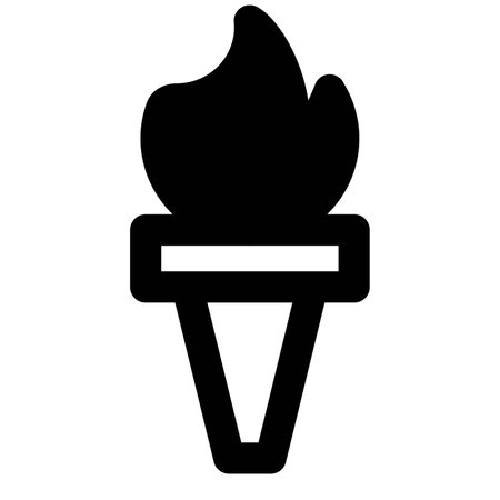Torch lit in organizing the gamesのイラスト素材