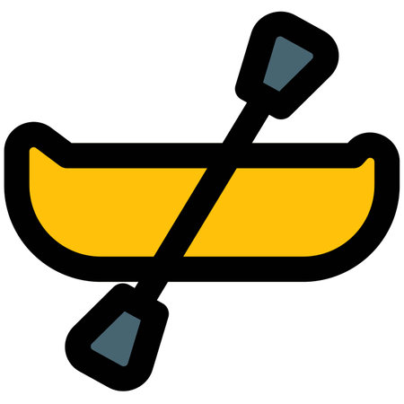 Kayak water sports for the racing competition indoor gamesのイラスト素材