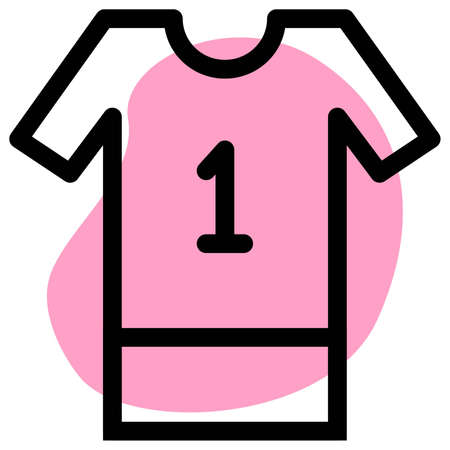Soccer jersey for the sports player with number oneのイラスト素材