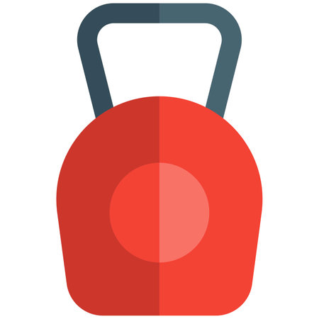 Kettle bell weight exercise for strength core workoutのイラスト素材
