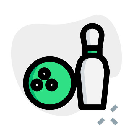 Toughen ball with finger support for bowlingのイラスト素材