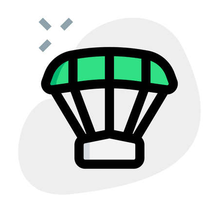 Parachute for the skydiving sports in TVのイラスト素材
