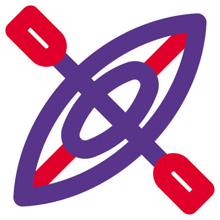 Canoe water sports program for the athletesのイラスト素材