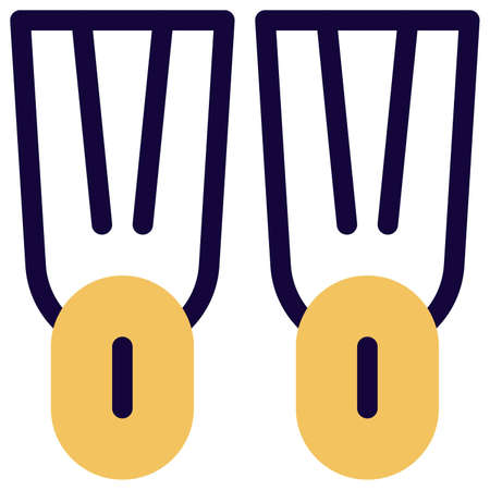 Swimming fins for swimmers and water sportsのイラスト素材