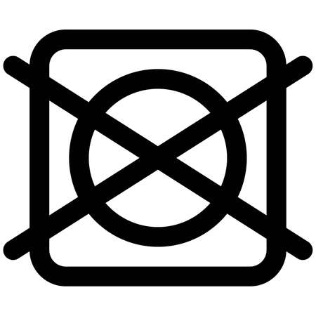 Do not tumble dry clothes symbol layoutのイラスト素材