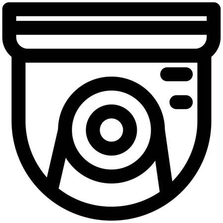 CCTV camera for the security in a laundry service roomのイラスト素材