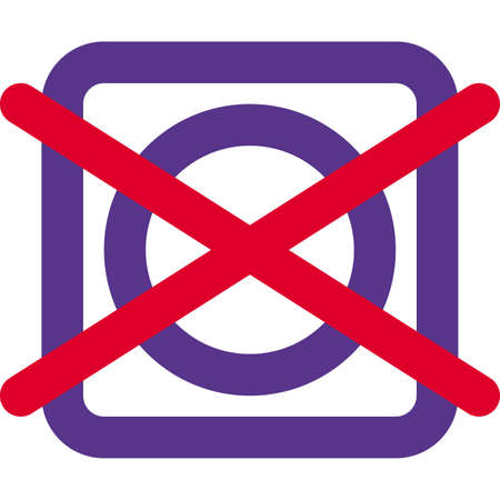 Do not tumble dry clothes symbol layoutのイラスト素材