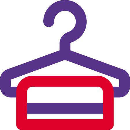 Placing clothes on a hanger under direction lightのイラスト素材