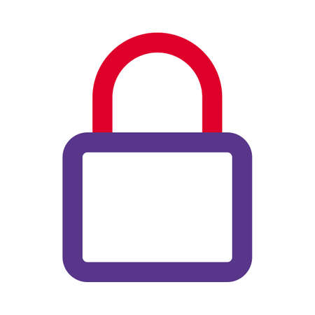 Private access padlock for safety and guardのイラスト素材