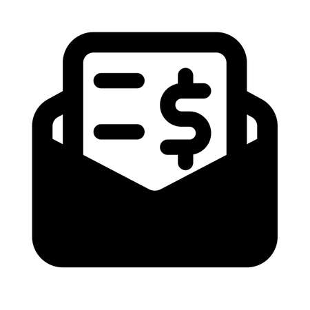 mail invoice for digital payment receipt amountのイラスト素材