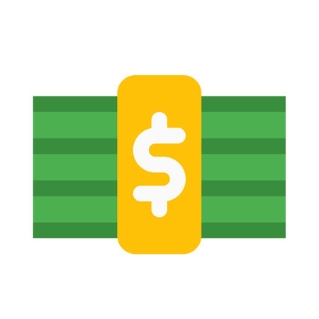 bundle of usd banknotes with label slipのイラスト素材