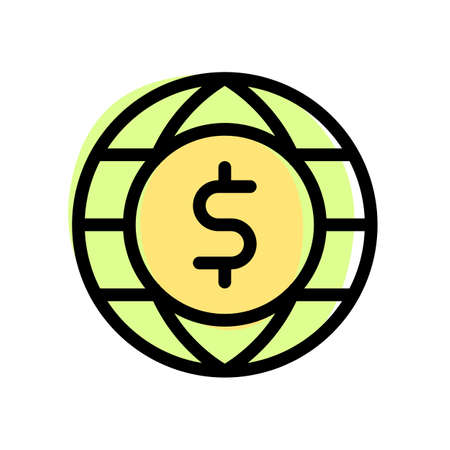 worldwide money transfer service institution business tradeのイラスト素材