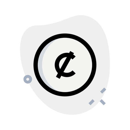 Cent symbol, low amount coin currency change.のイラスト素材