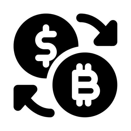 bitcoin to dollar exchange rate agency symbolのイラスト素材