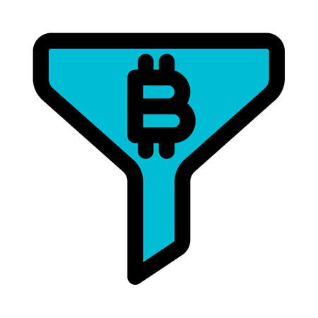 filter a specific Bitcoin investment portfolio onlineのイラスト素材