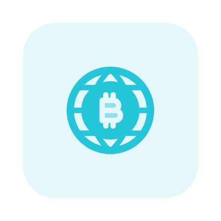 bitcoin currency global launch availability with symbolのイラスト素材