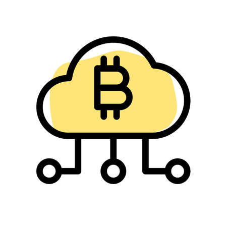 cloud based bitcoin network for mining layoutのイラスト素材