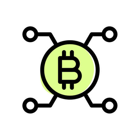 bitcoin inter connected network for mining and processingのイラスト素材