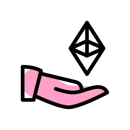 Share ethereum user id and assets to other usesのイラスト素材