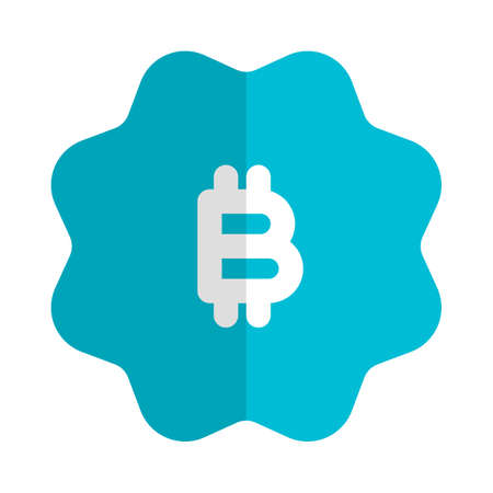 bitcoin badge for online payment portal on internetのイラスト素材