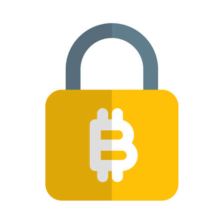 bitcoin ssl security lock with bit encryptionのイラスト素材