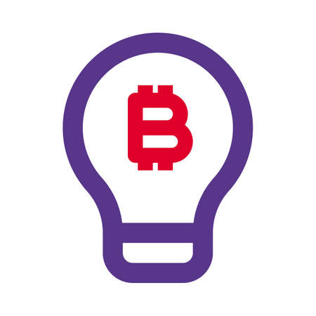 bitcoin mining idea concept of lightning bulbのイラスト素材