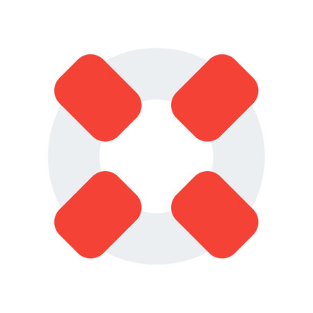 lifebuoy inflatable support emergency rescue kisby ringのイラスト素材