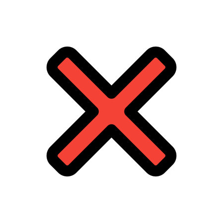 Error notification symbol for cancelling popup windowのイラスト素材