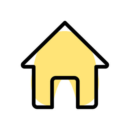 Traditional residence home having shelter roof designのイラスト素材