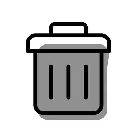 Trash can with lid for recycle garbageのイラスト素材