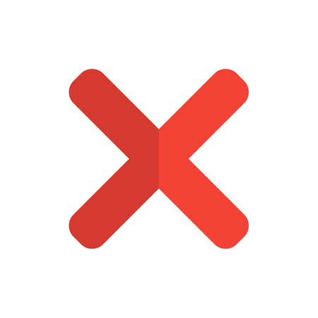 Error notification symbol for cancelling popup windowのイラスト素材