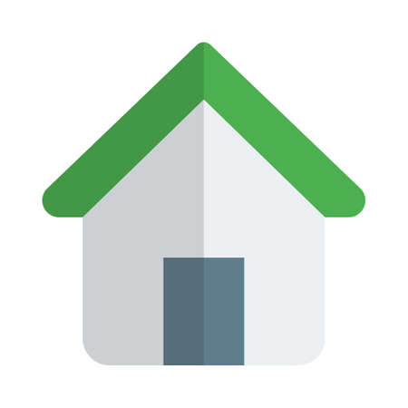 Traditional residence home having shelter roof designのイラスト素材